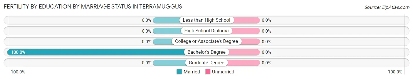 Female Fertility by Education by Marriage Status in Terramuggus