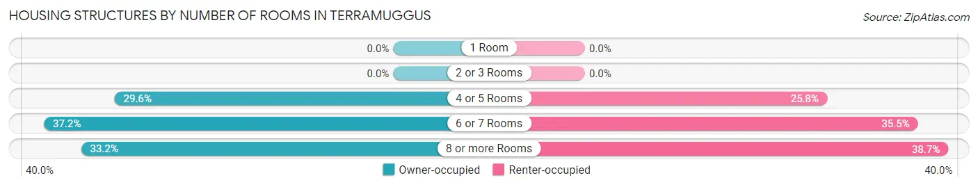 Housing Structures by Number of Rooms in Terramuggus