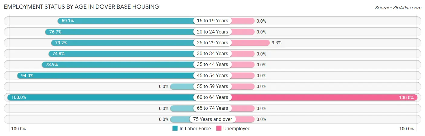 Employment Status by Age in Dover Base Housing