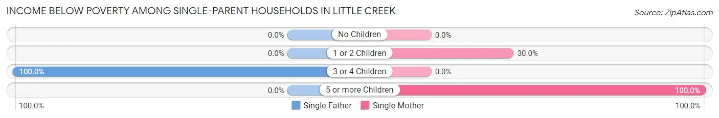 Income Below Poverty Among Single-Parent Households in Little Creek