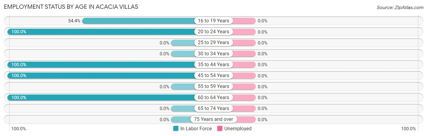 Employment Status by Age in Acacia Villas