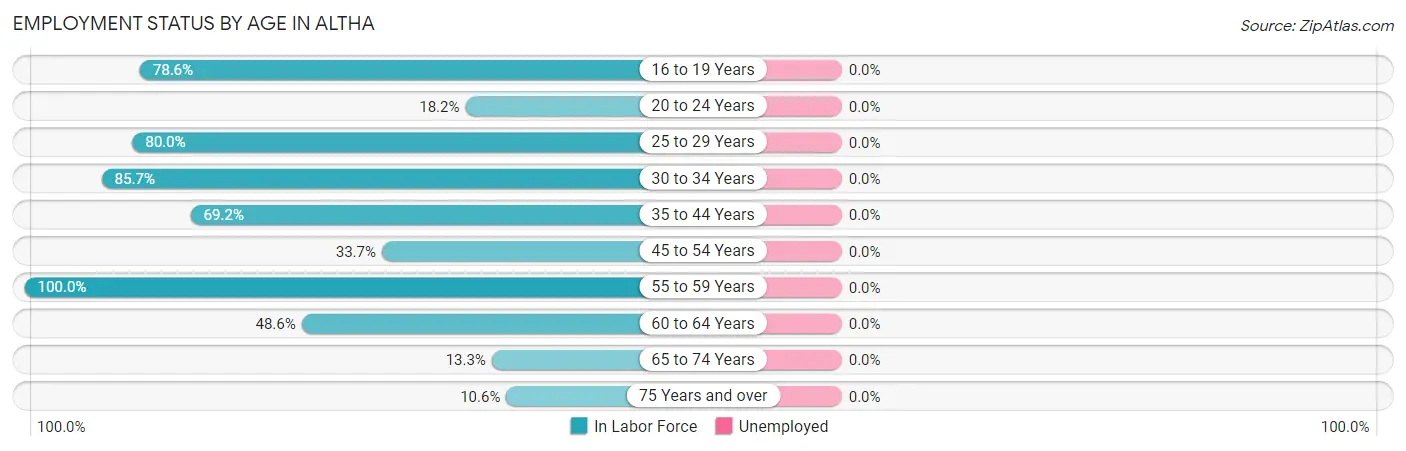 Employment Status by Age in Altha