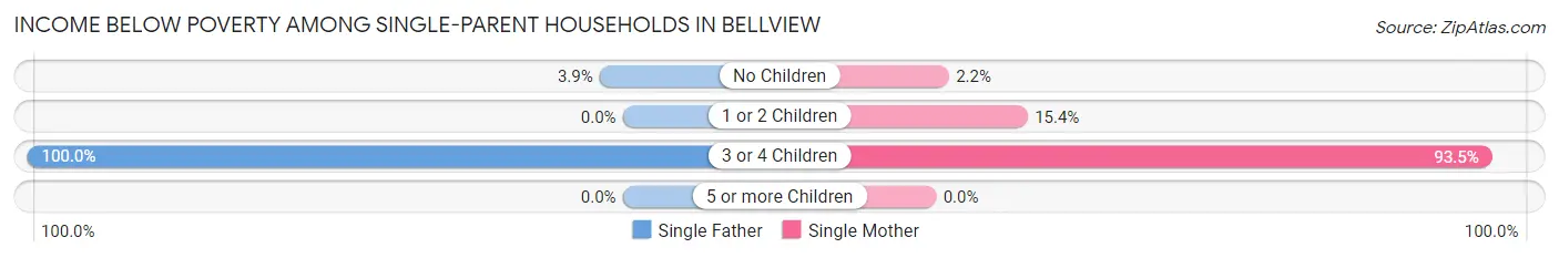 Income Below Poverty Among Single-Parent Households in Bellview