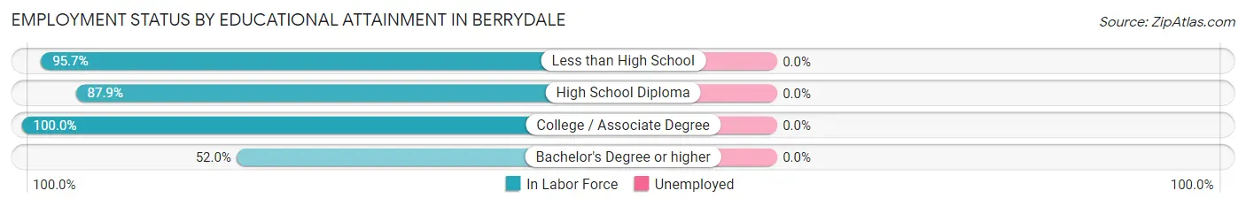 Employment Status by Educational Attainment in Berrydale