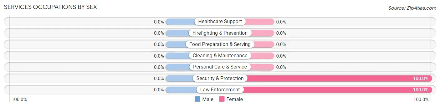 Services Occupations by Sex in Berrydale