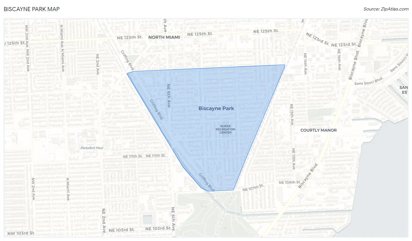 Biscayne Park Map