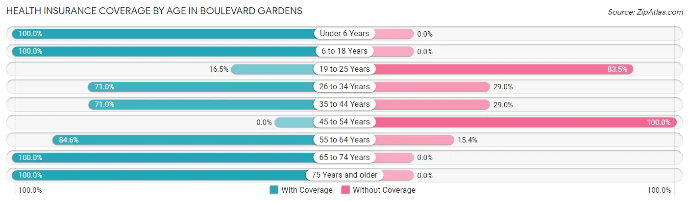 Health Insurance Coverage by Age in Boulevard Gardens