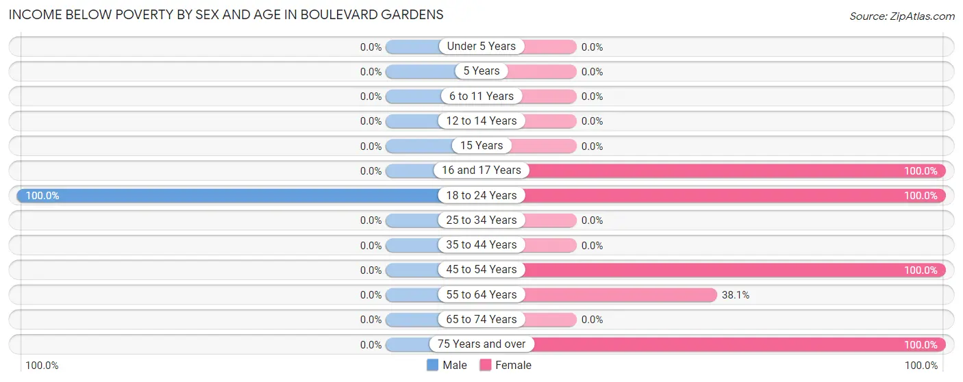 Income Below Poverty by Sex and Age in Boulevard Gardens