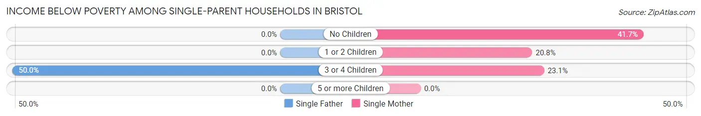 Income Below Poverty Among Single-Parent Households in Bristol