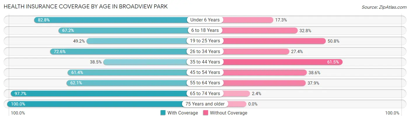 Health Insurance Coverage by Age in Broadview Park