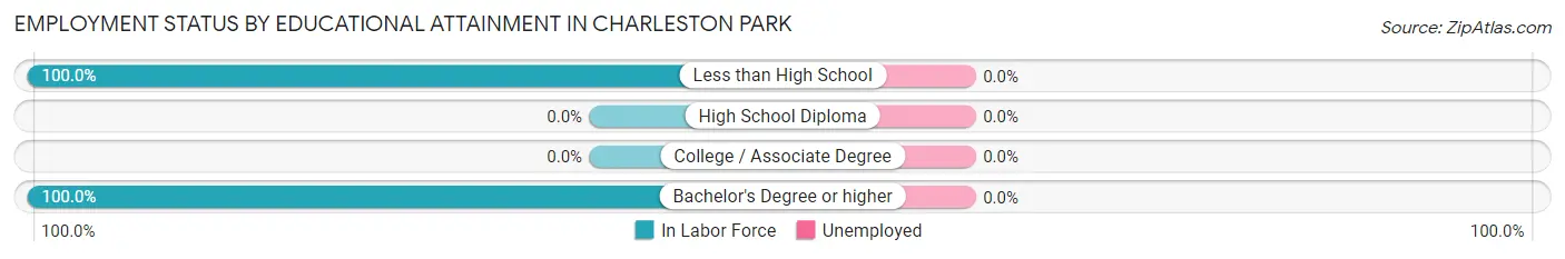 Employment Status by Educational Attainment in Charleston Park