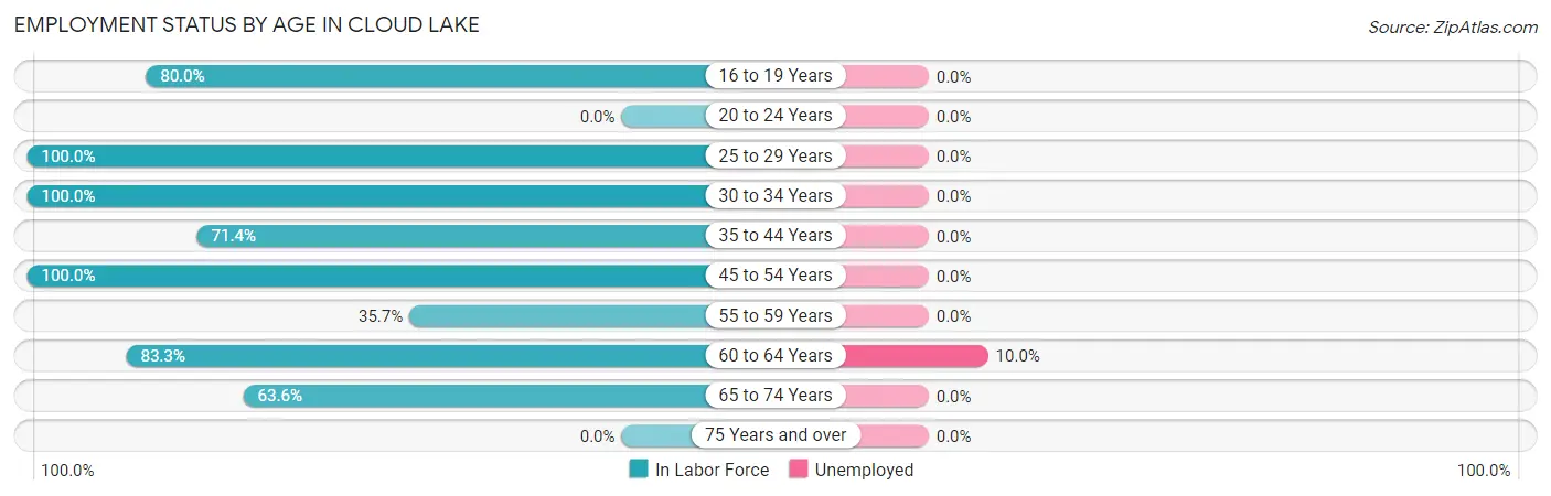 Employment Status by Age in Cloud Lake