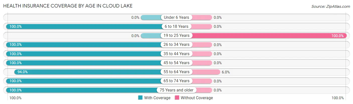 Health Insurance Coverage by Age in Cloud Lake