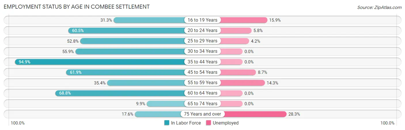 Employment Status by Age in Combee Settlement