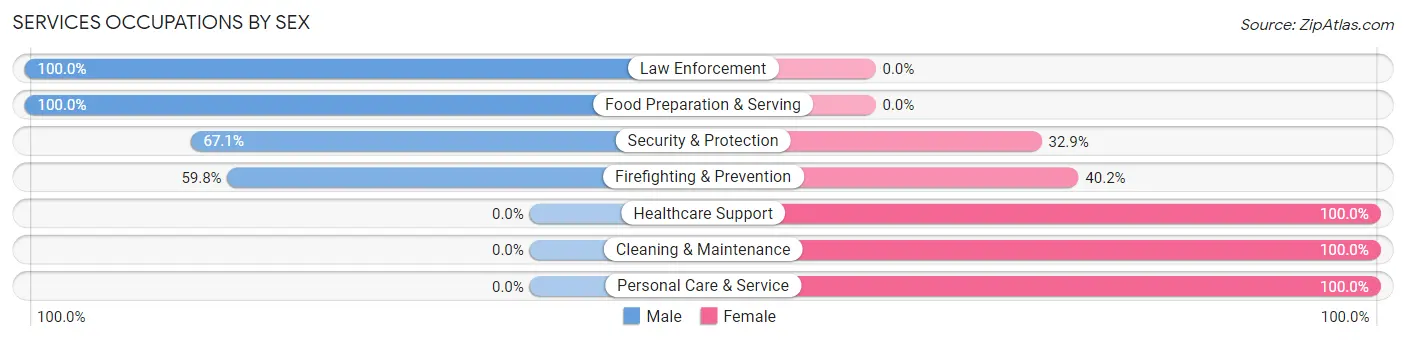 Services Occupations by Sex in Connerton