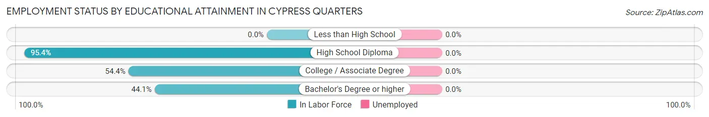 Employment Status by Educational Attainment in Cypress Quarters