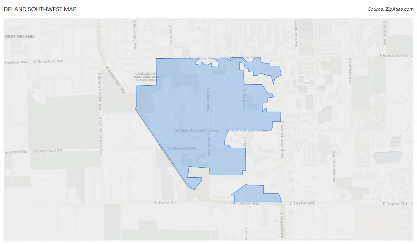 DeLand Southwest Map