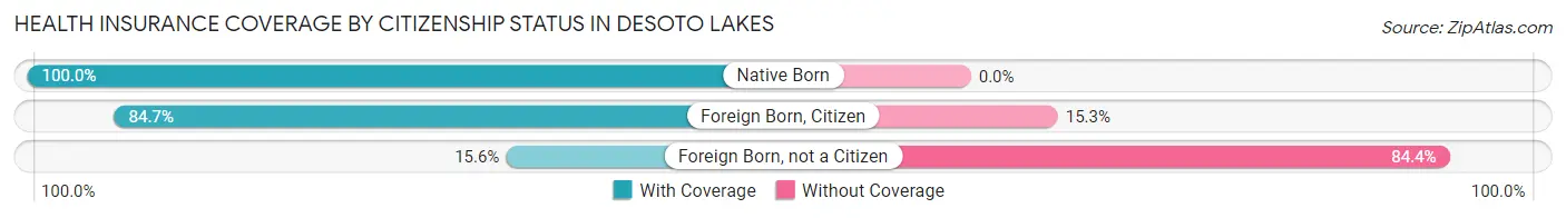 Health Insurance Coverage by Citizenship Status in Desoto Lakes