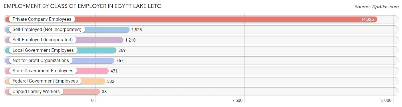 Employment by Class of Employer in Egypt Lake Leto
