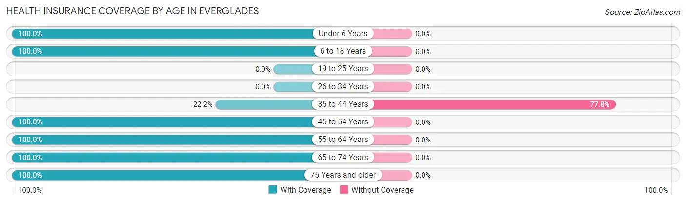 Health Insurance Coverage by Age in Everglades