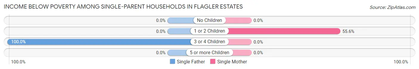 Income Below Poverty Among Single-Parent Households in Flagler Estates