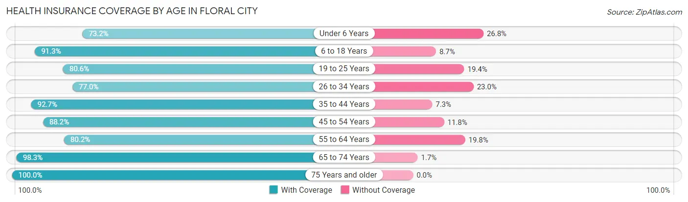 Health Insurance Coverage by Age in Floral City