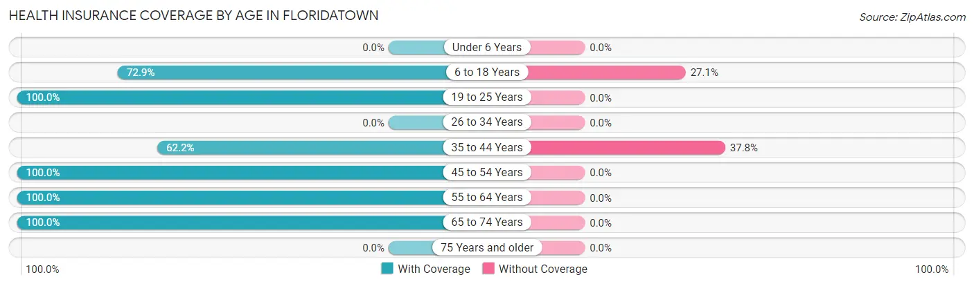 Health Insurance Coverage by Age in Floridatown