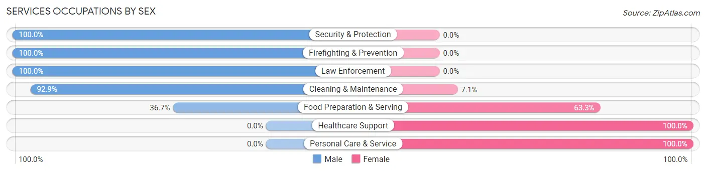 Services Occupations by Sex in Fort White