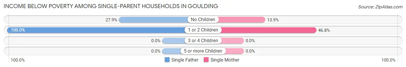 Income Below Poverty Among Single-Parent Households in Goulding