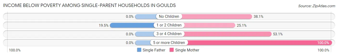 Income Below Poverty Among Single-Parent Households in Goulds