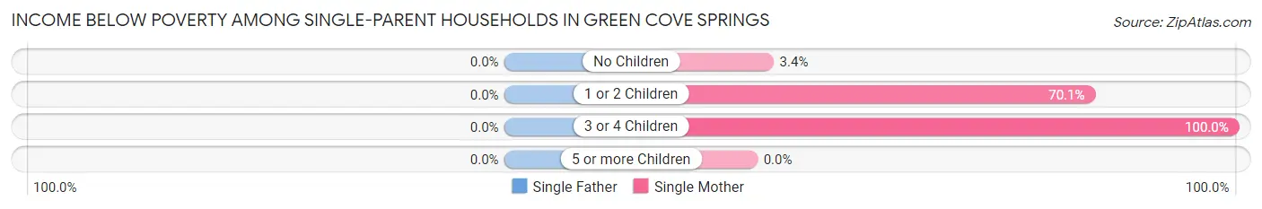 Income Below Poverty Among Single-Parent Households in Green Cove Springs