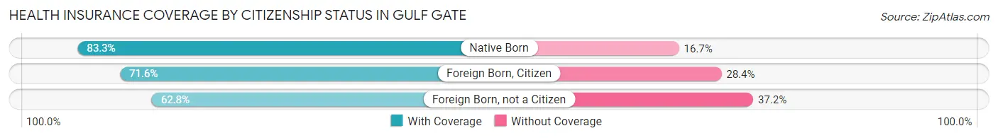 Health Insurance Coverage by Citizenship Status in Gulf Gate
