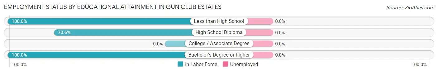 Employment Status by Educational Attainment in Gun Club Estates