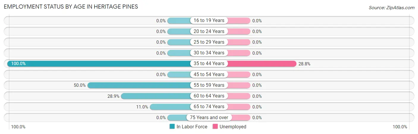 Employment Status by Age in Heritage Pines