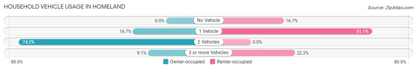 Household Vehicle Usage in Homeland
