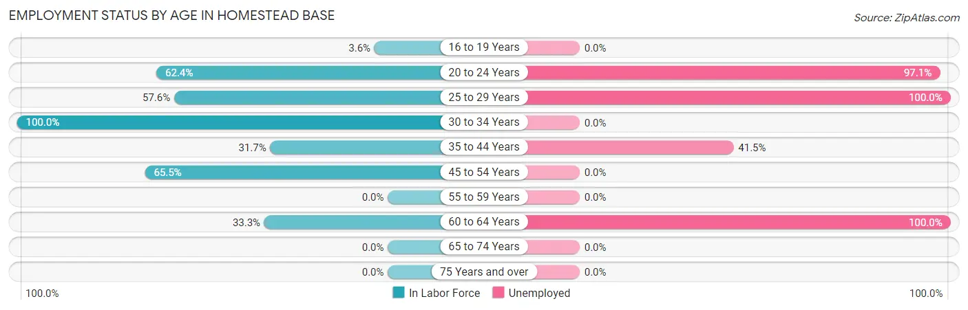 Employment Status by Age in Homestead Base