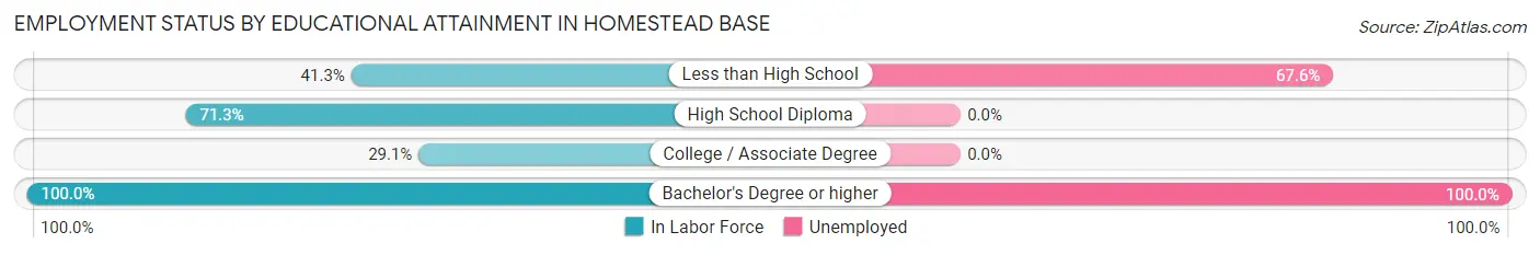 Employment Status by Educational Attainment in Homestead Base