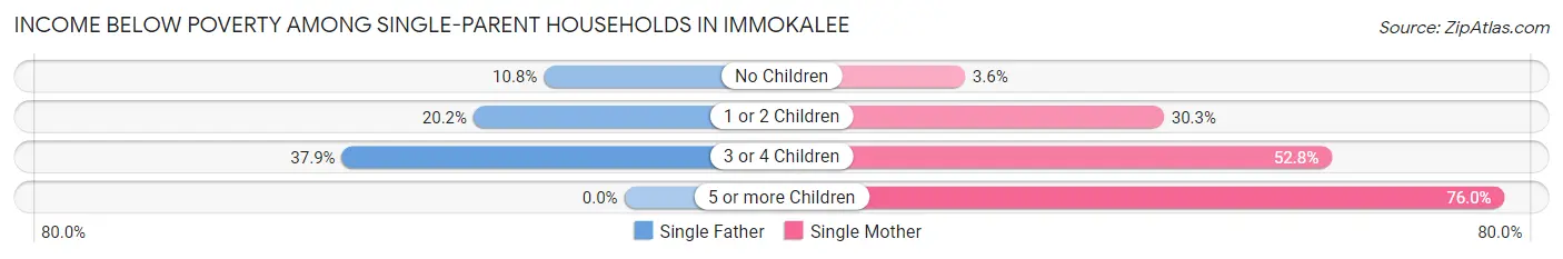 Income Below Poverty Among Single-Parent Households in Immokalee