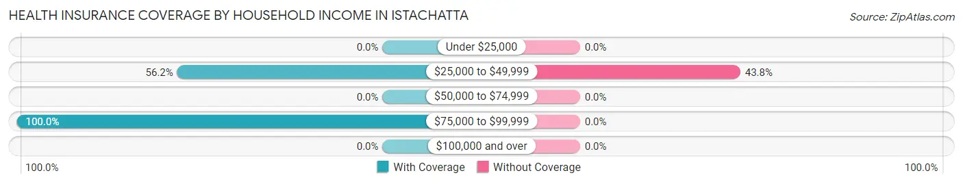 Health Insurance Coverage by Household Income in Istachatta