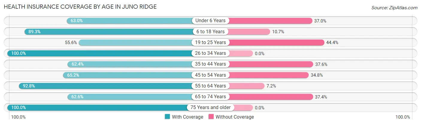 Health Insurance Coverage by Age in Juno Ridge