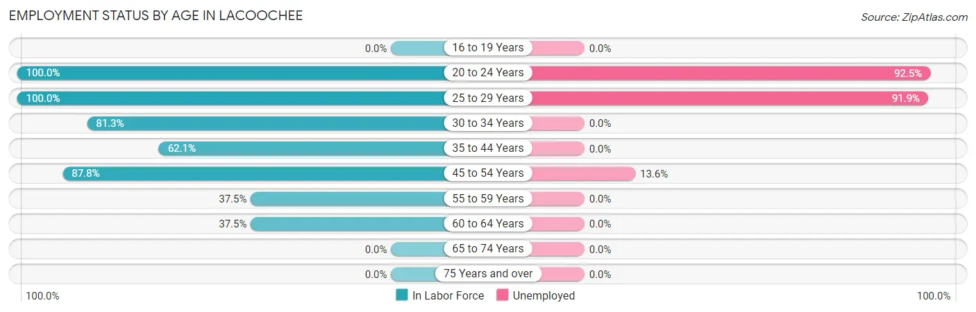 Employment Status by Age in Lacoochee