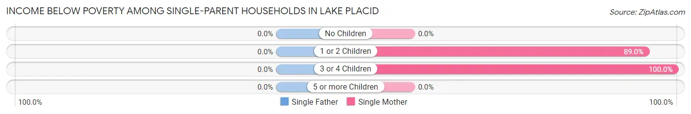 Income Below Poverty Among Single-Parent Households in Lake Placid