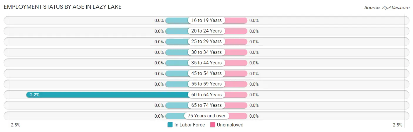 Employment Status by Age in Lazy Lake