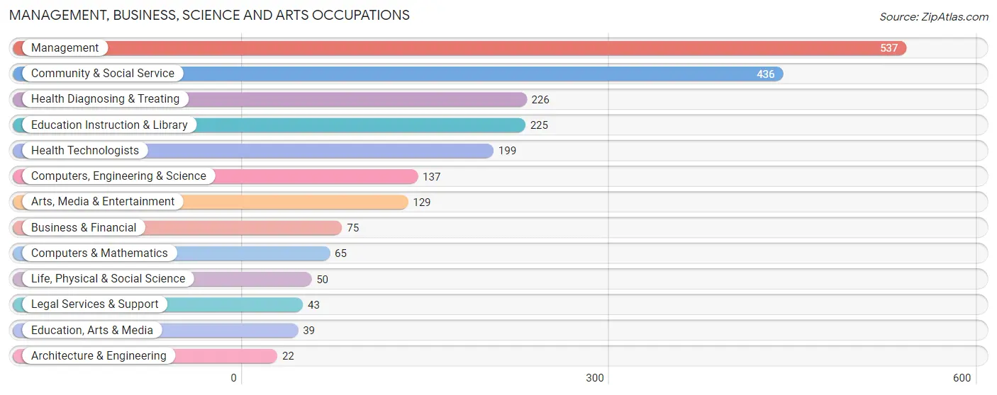 Management, Business, Science and Arts Occupations in Marathon