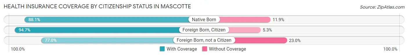 Health Insurance Coverage by Citizenship Status in Mascotte