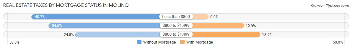 Real Estate Taxes by Mortgage Status in Molino