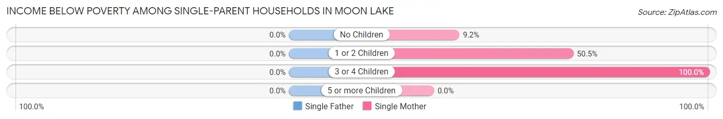 Income Below Poverty Among Single-Parent Households in Moon Lake