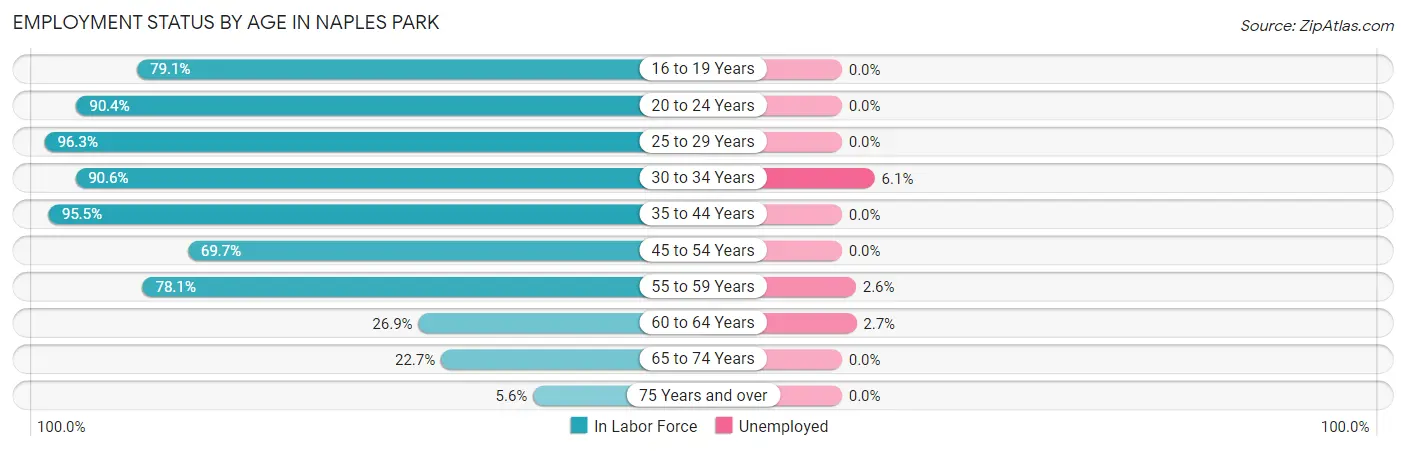 Employment Status by Age in Naples Park