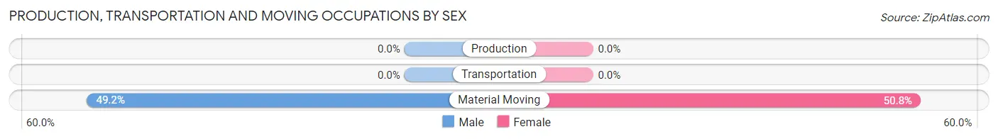 Production, Transportation and Moving Occupations by Sex in North DeLand