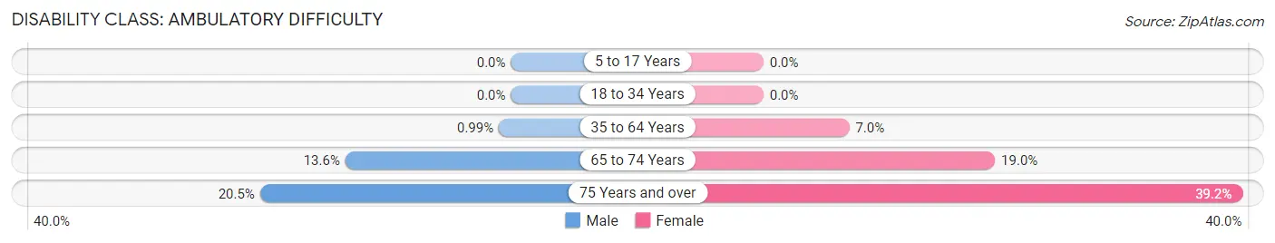 Disability in North Palm Beach: <span>Ambulatory Difficulty</span>